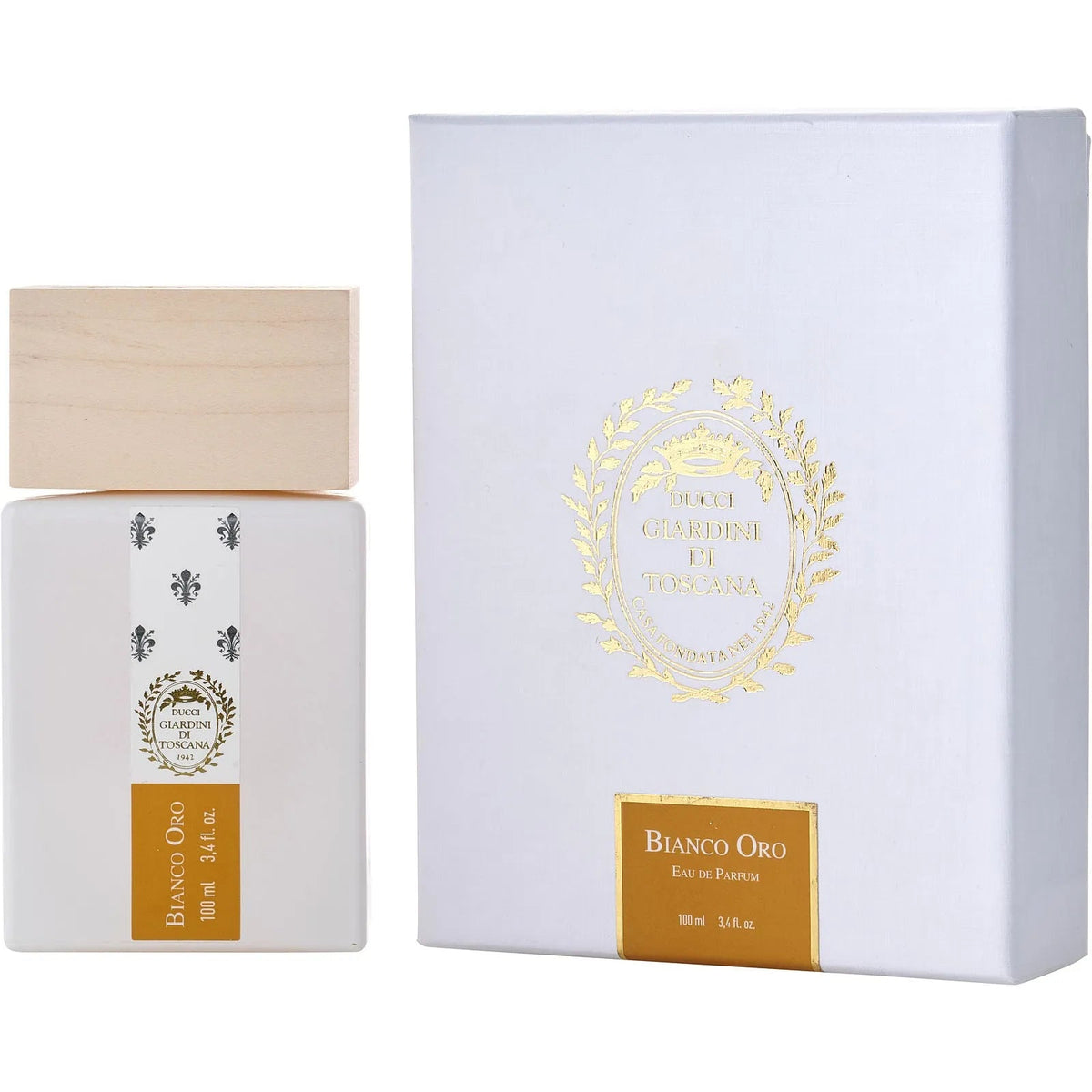 flacone del profumo Giardini di Toscana Bianco Oro EDP 100ml